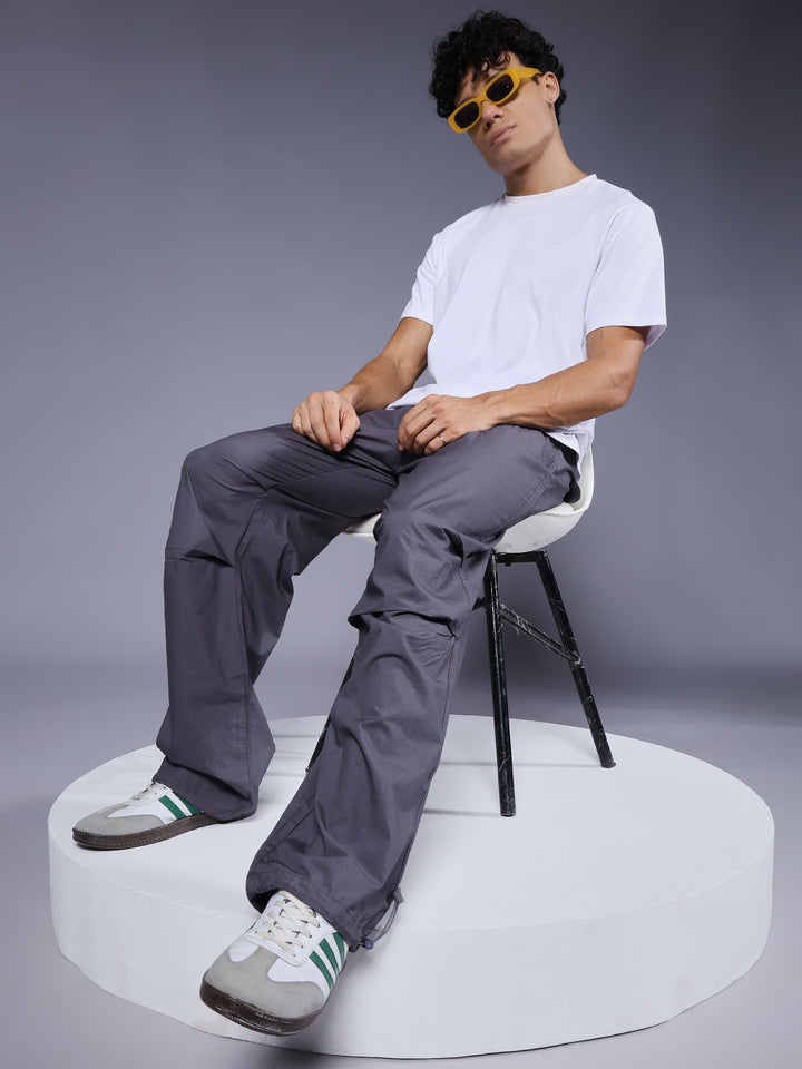 Parachute Pants For Men - Grey