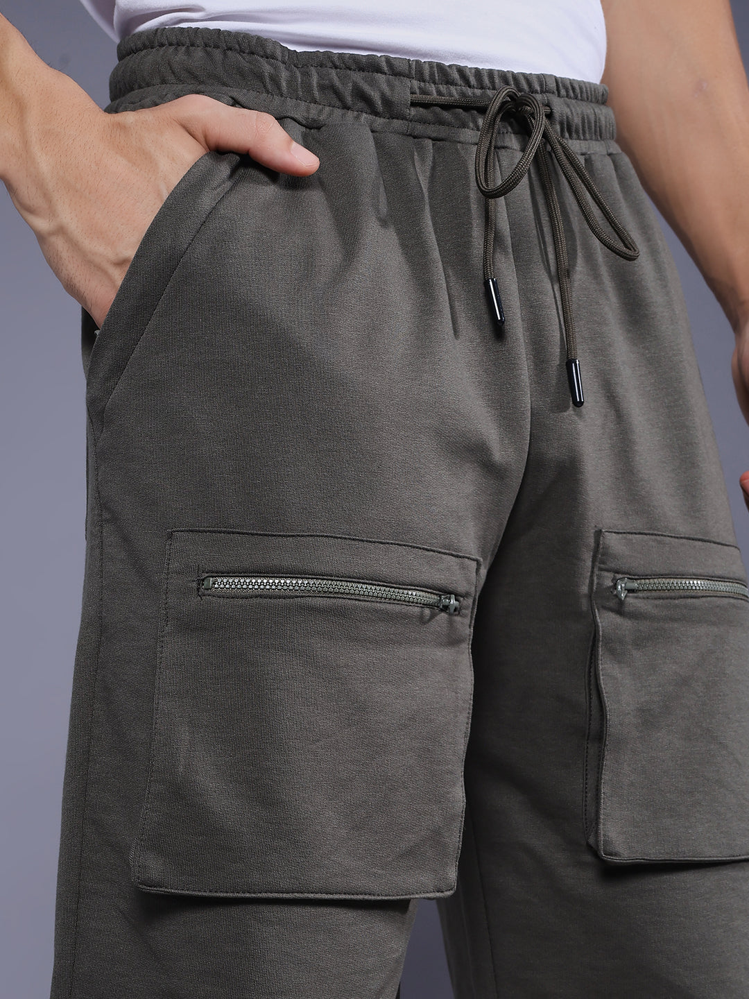 Mens Cargo Shorts - Olive Green