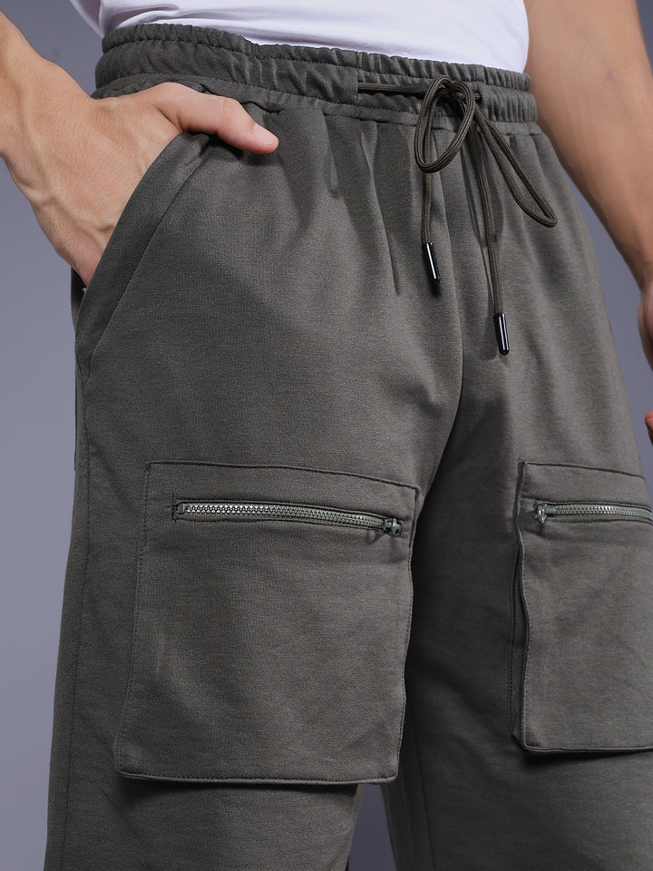 Mens Cargo Shorts - Olive Green