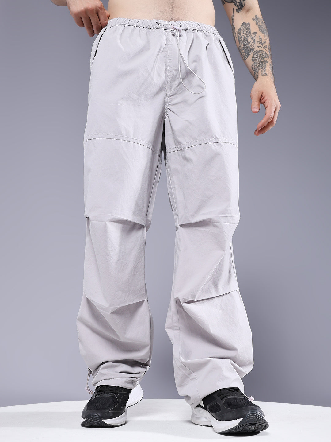 Parachute Pants For Men - Ash Grey