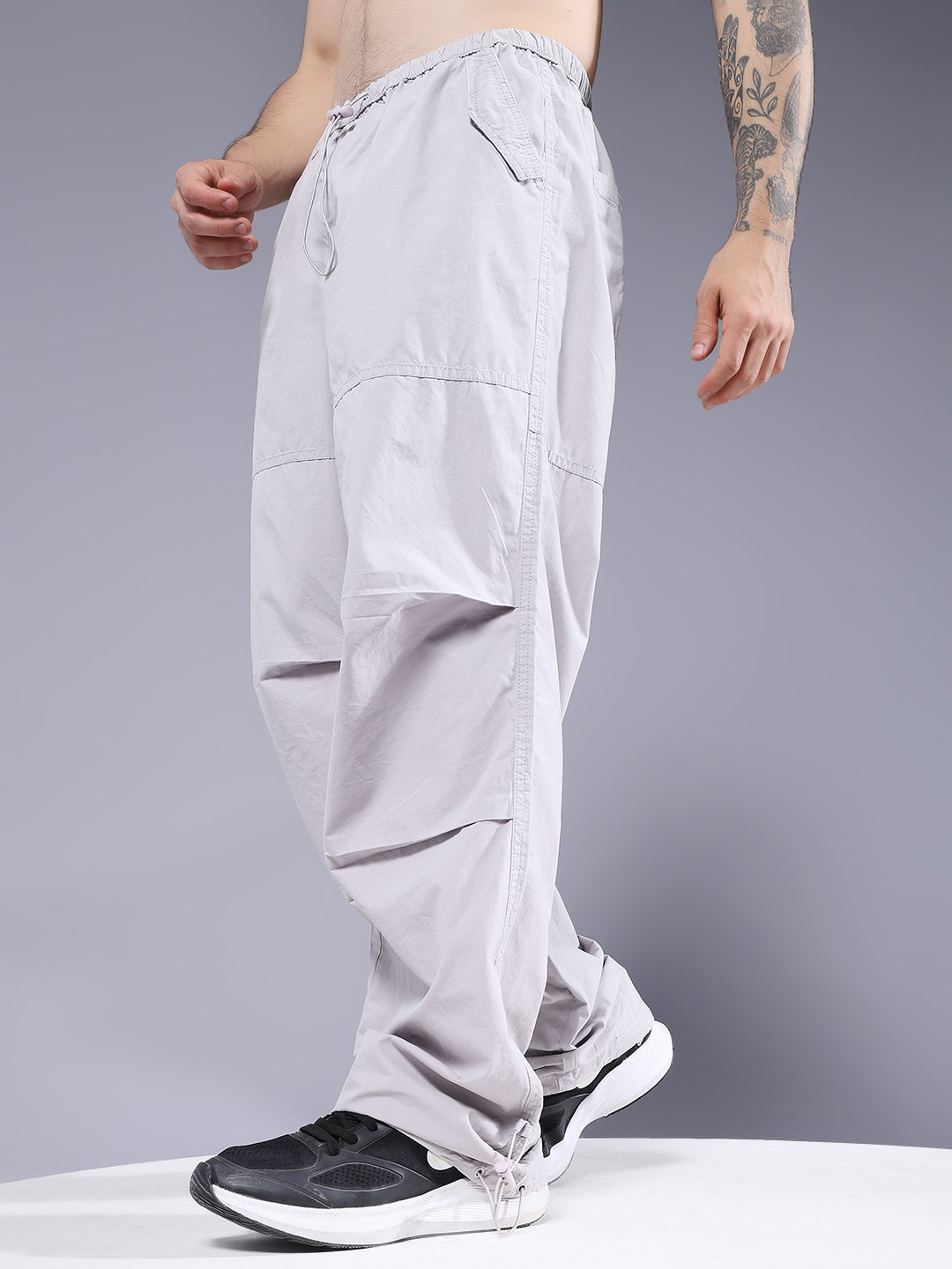 Parachute Pants For Men - Ash Grey