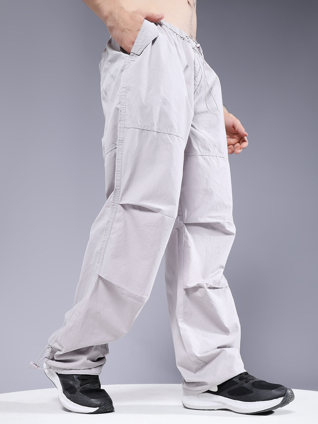 Parachute Pants For Men - Ash Grey