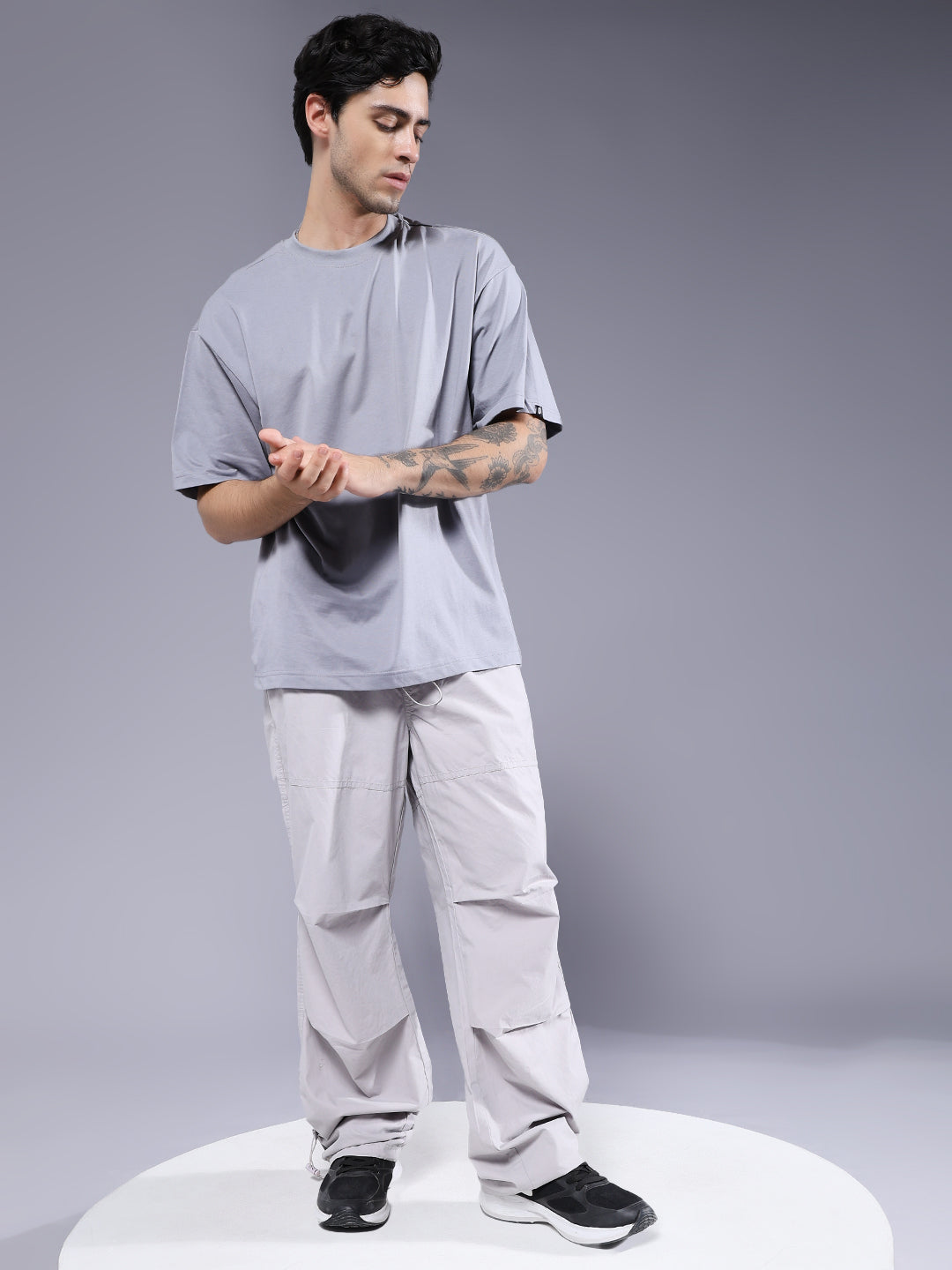 Parachute Pants For Men - Ash Grey