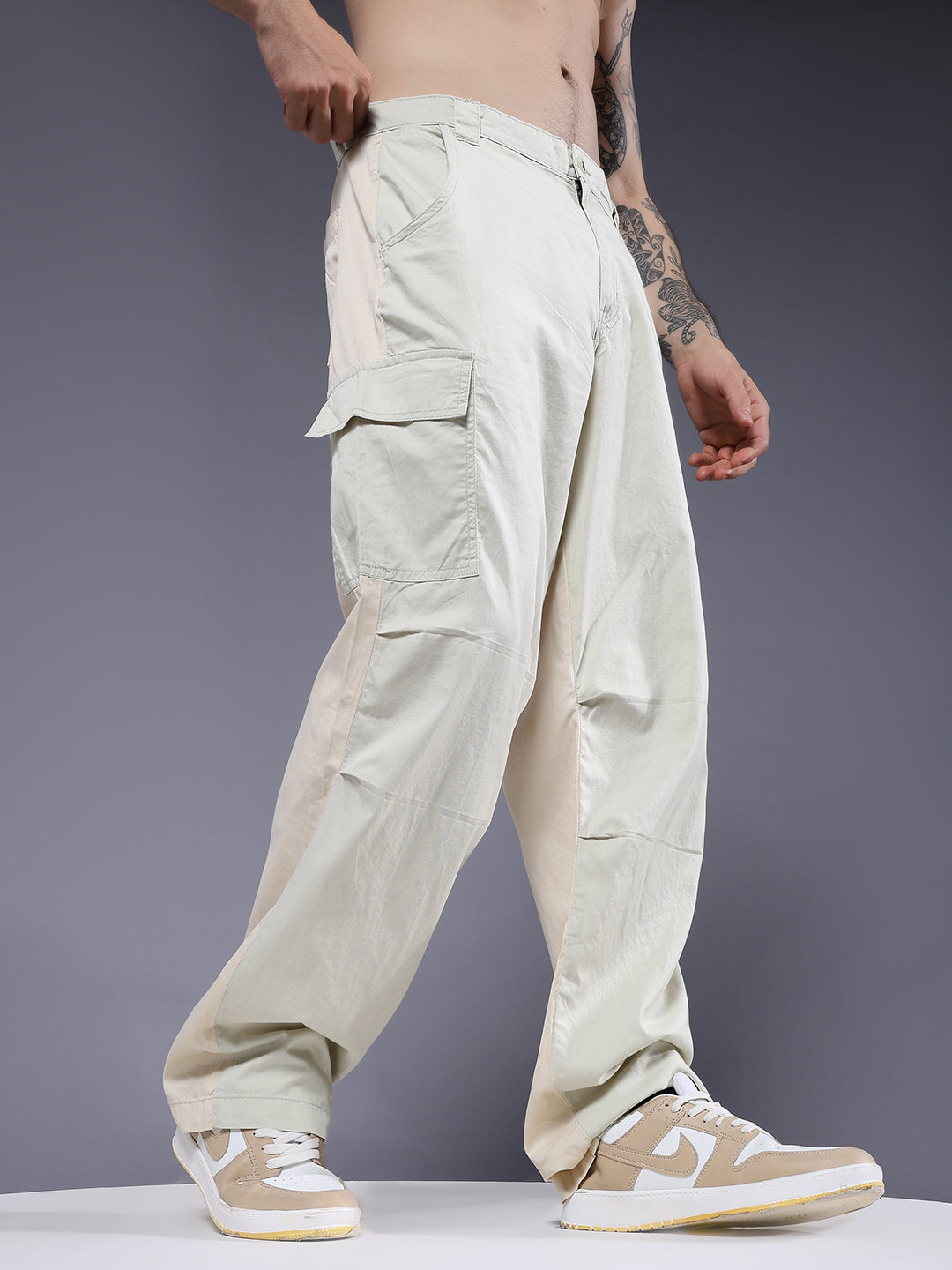 Parachute Pants For Men - Beige