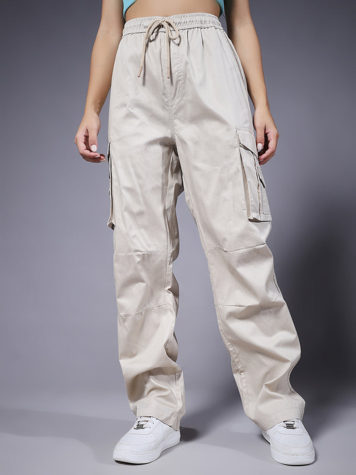 Women Utility Cargo - Beige
