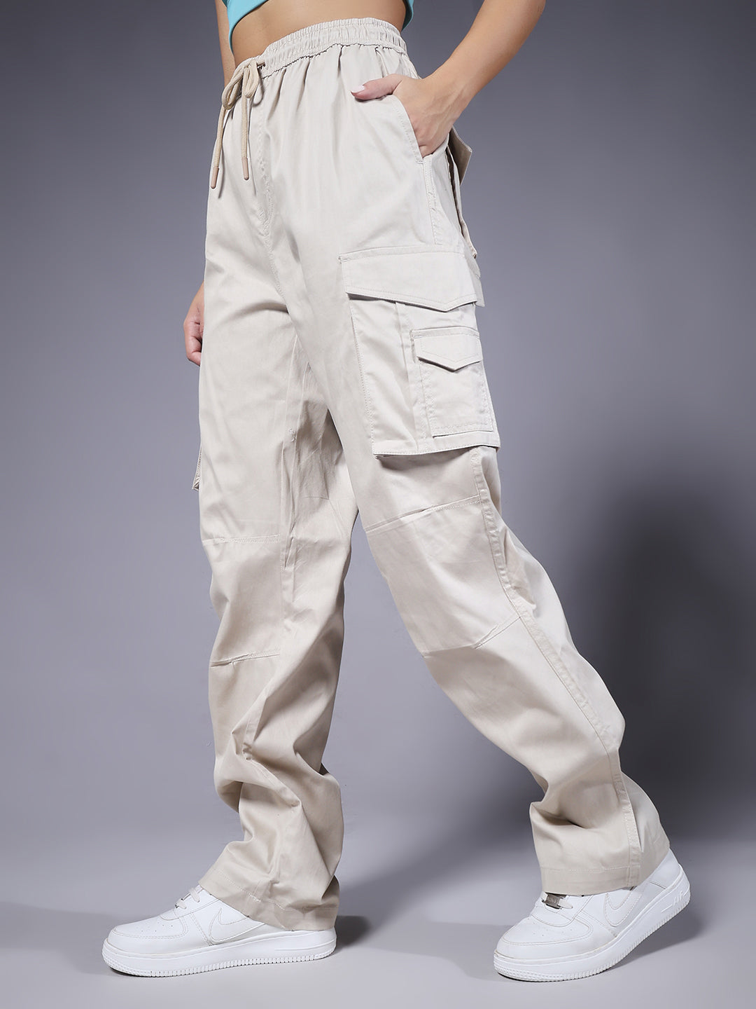 Women Utility Cargo - Beige