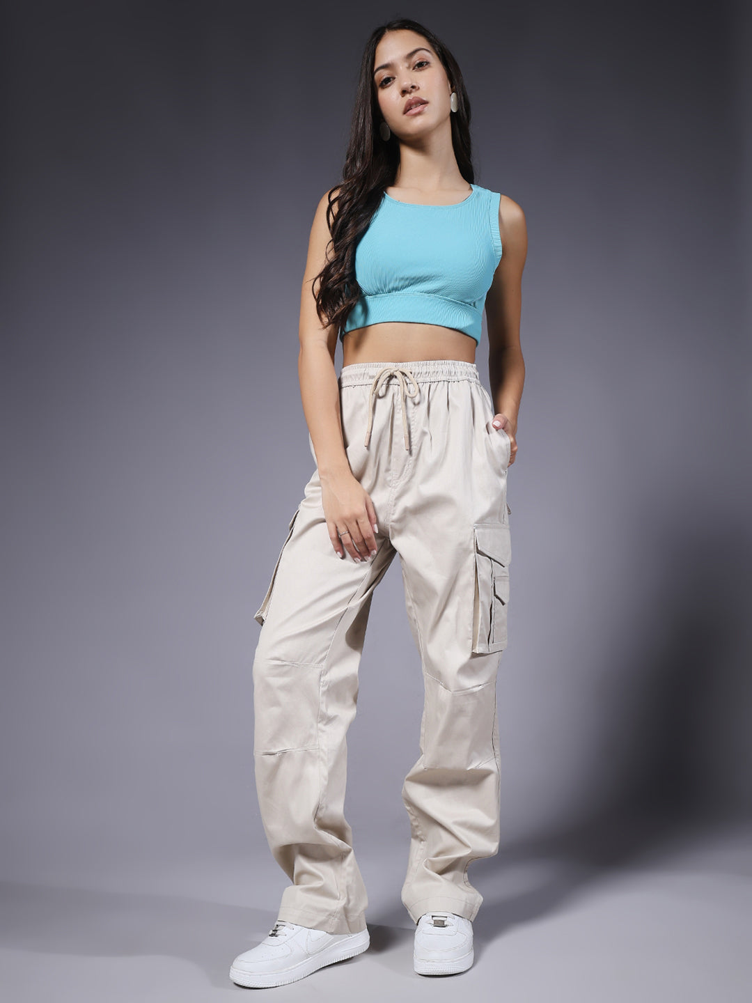 Women Utility Cargo - Beige