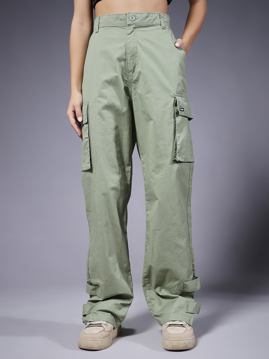 Women Utility Cargo - Mint Green