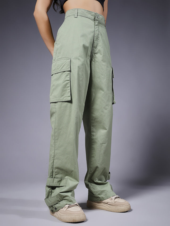 Women Utility Cargo - Mint Green