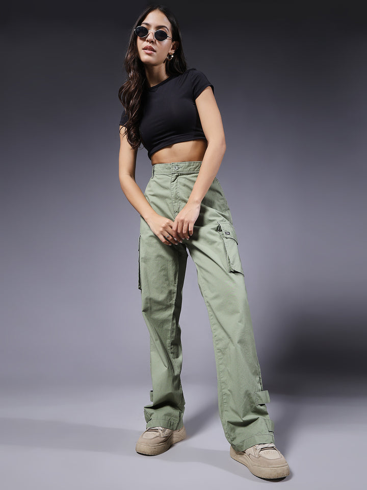 Women Utility Cargo - Mint Green
