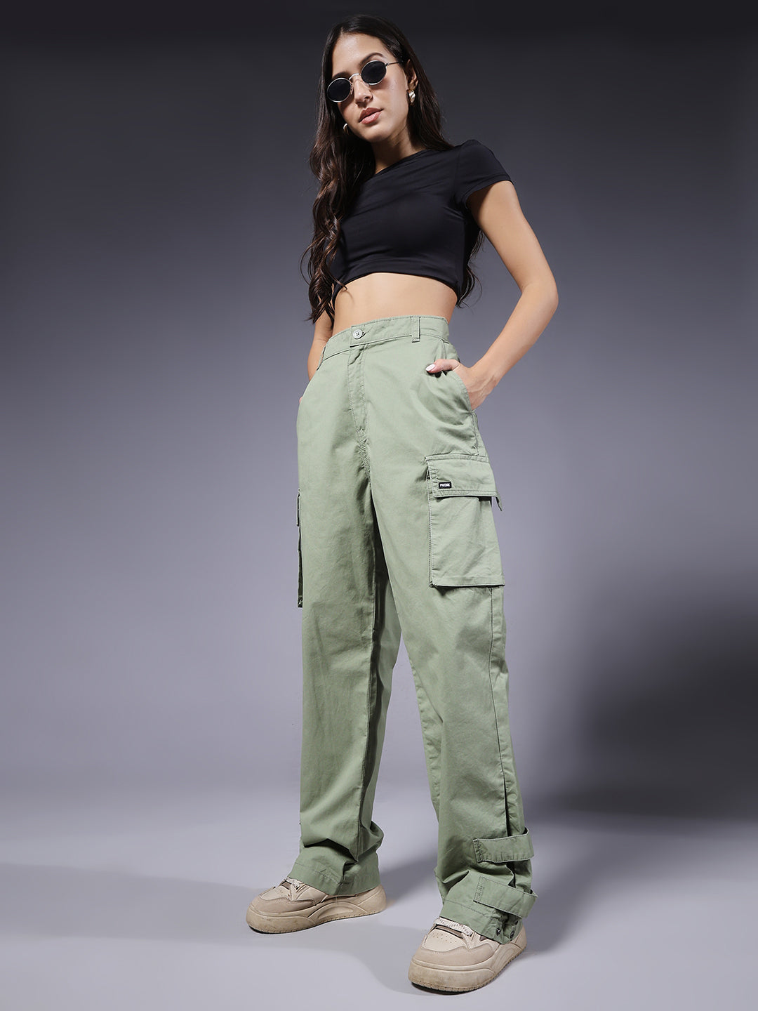 Women Utility Cargo - Mint Green