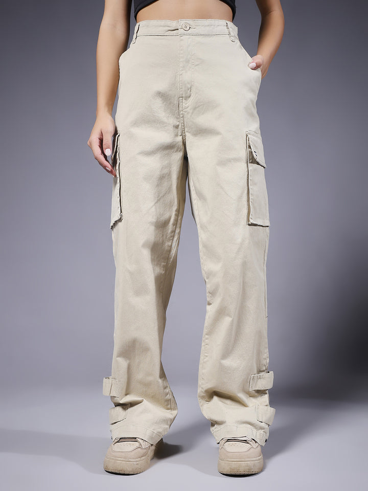 Women Utility Cargos - Off White