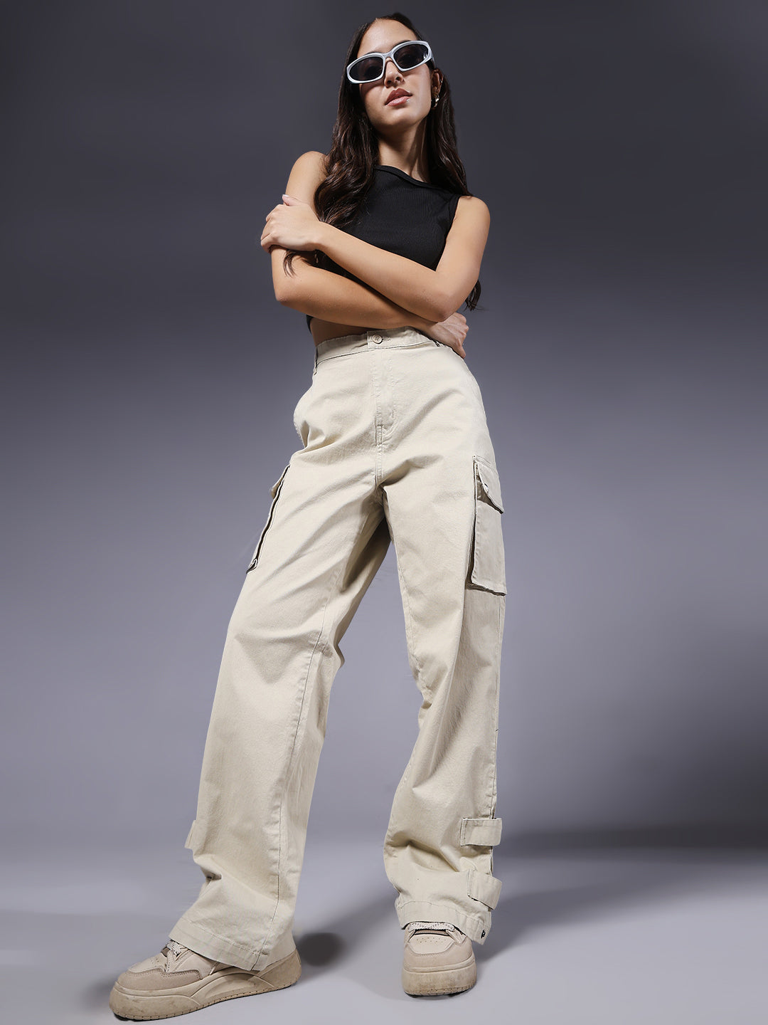 Women Utility Cargos - Off White