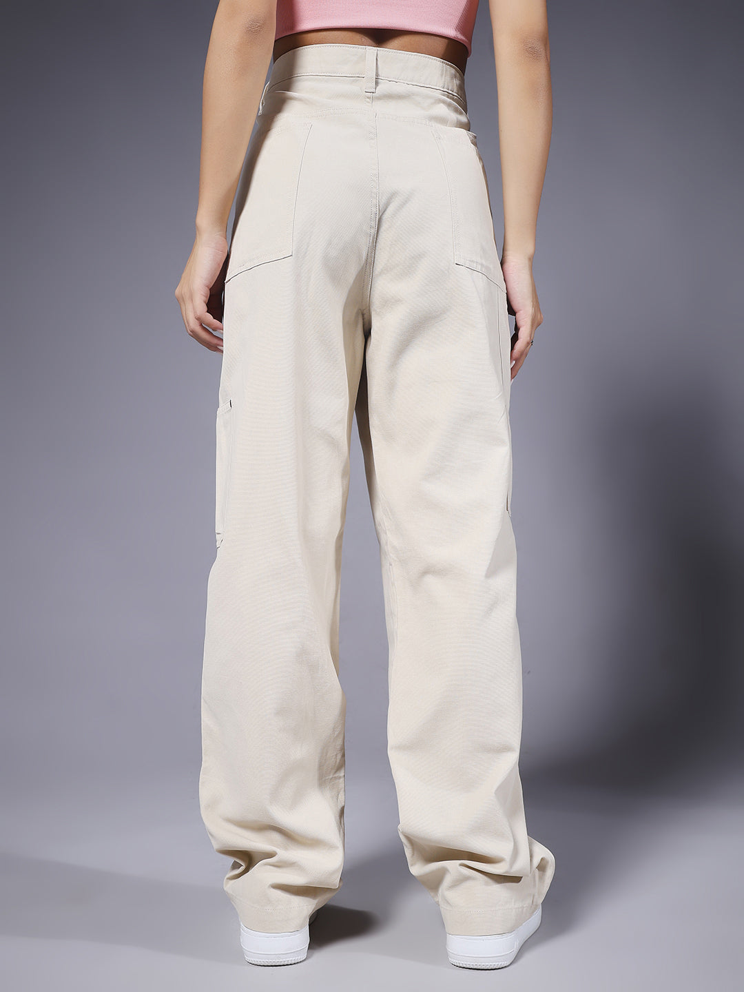 Women Carpenter Pants - Off White