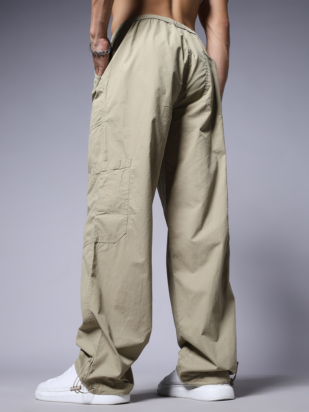 Parachute Pants For Men - Beige