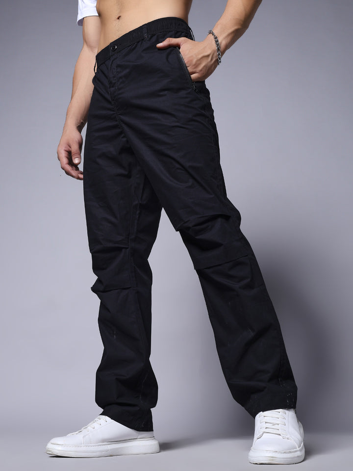 Men Utility Cargos- Black