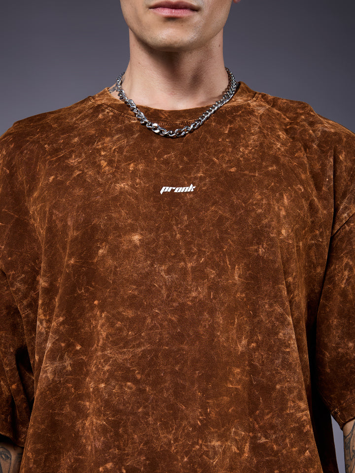 Men Retro Washed Oversized T-Shirt