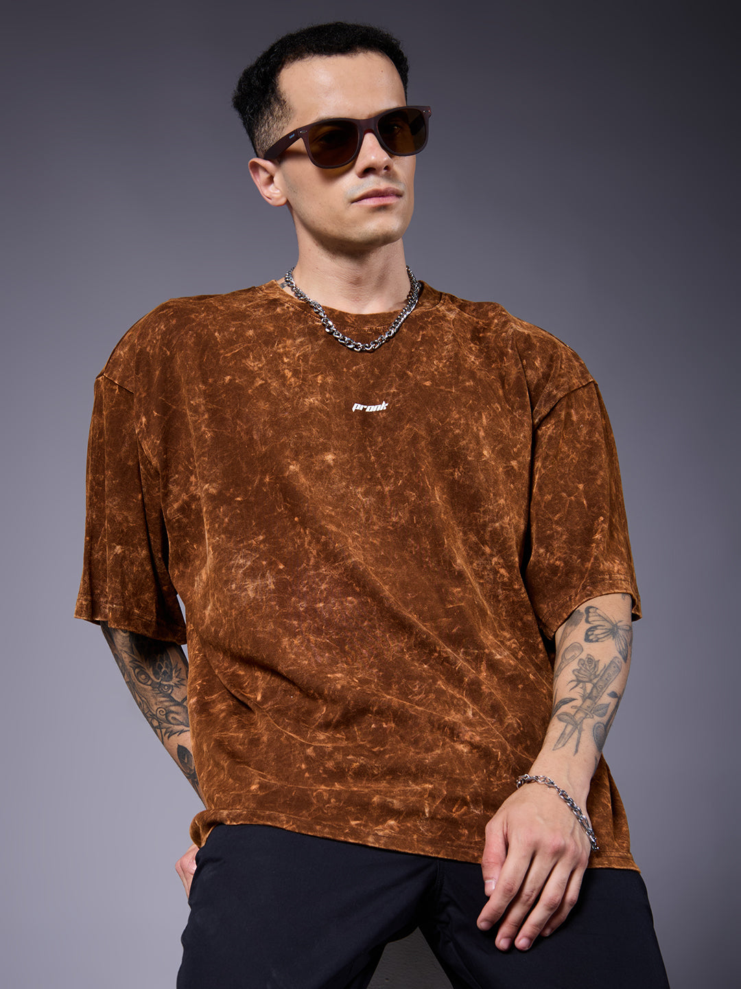 Men Retro Washed Oversized T-Shirt