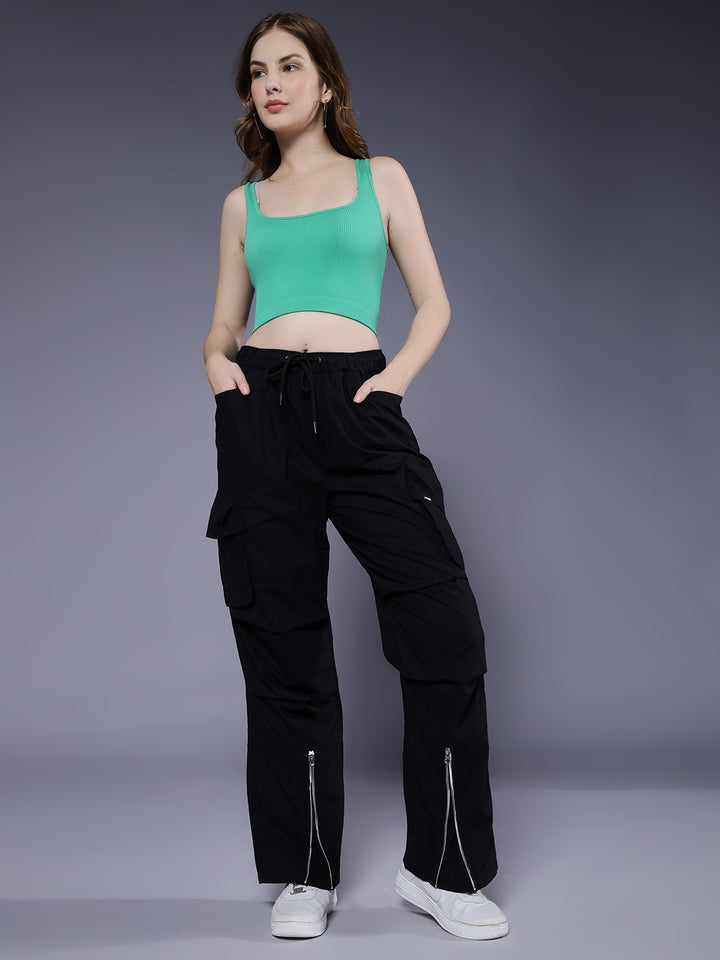 Women Utility Cargo - Black