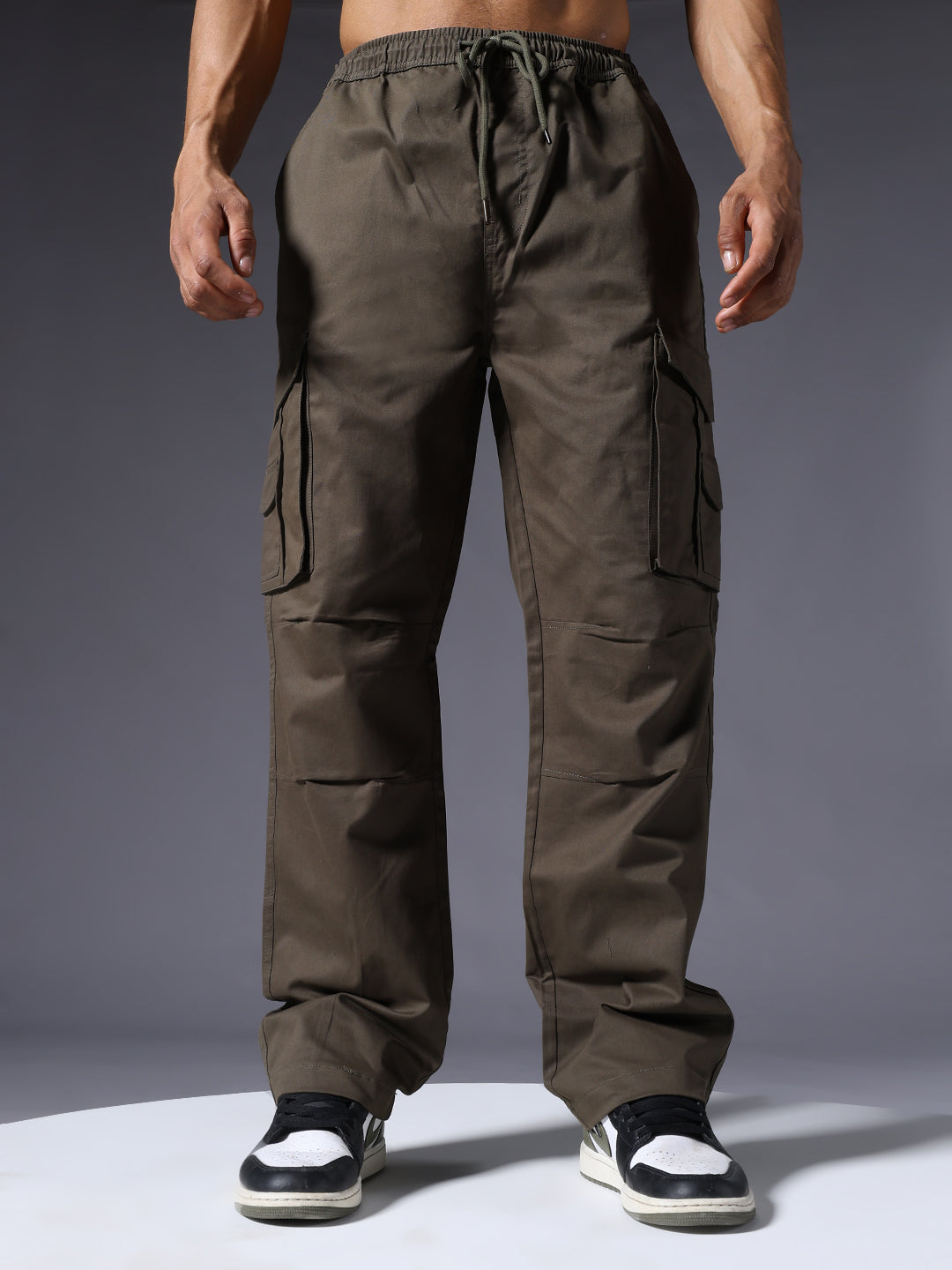 Men Utility Cargo - Olive Green
