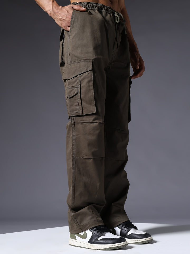 Men Utility Cargo - Olive Green