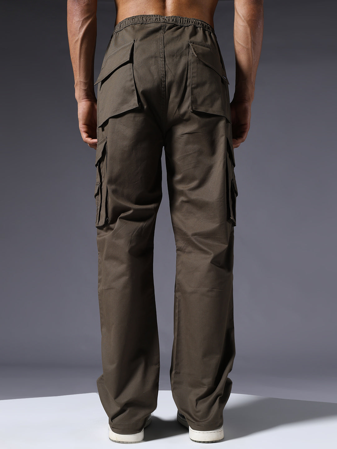 Men Utility Cargo - Olive Green