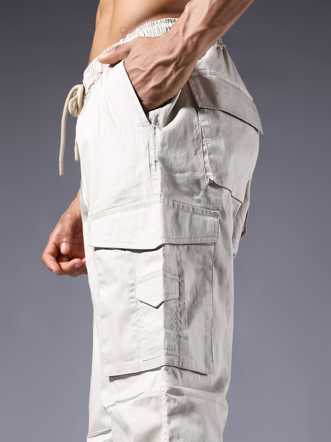 Men Utility Cargo - Beige