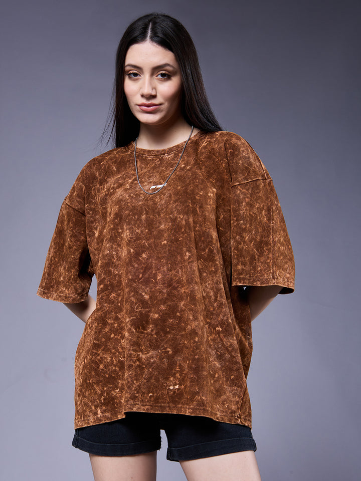 Women Retro Washed Oversized T-Shirt