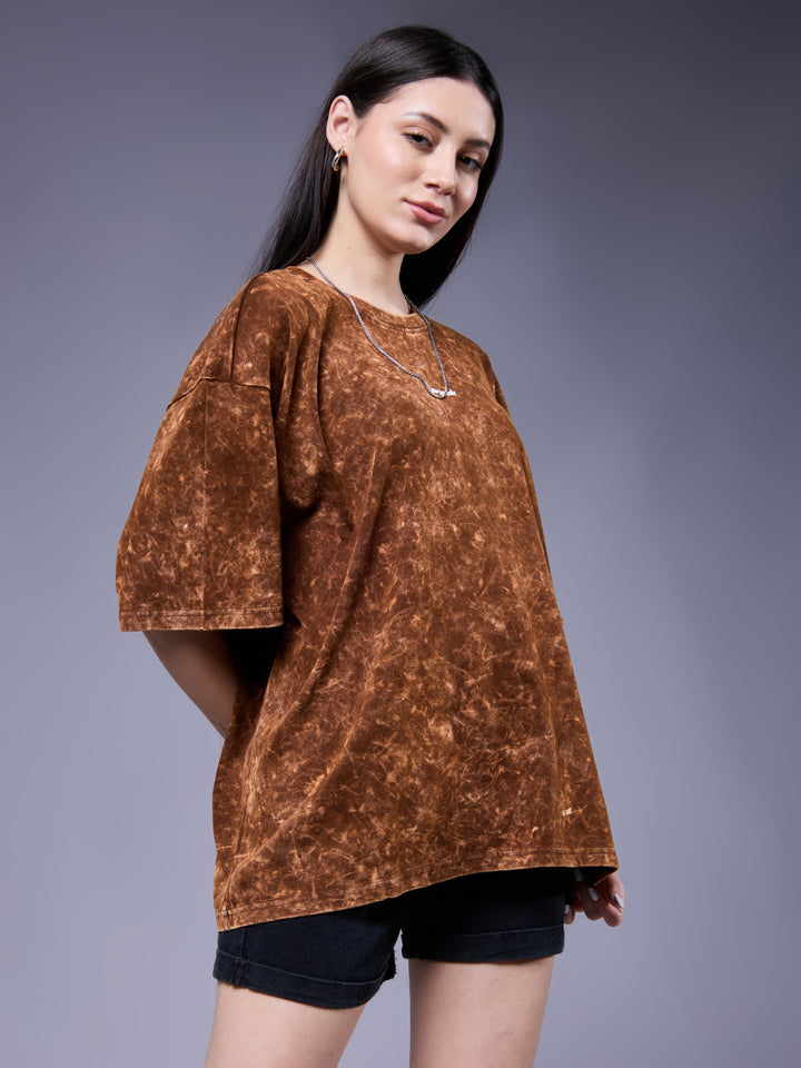 Women Retro Washed Oversized T-Shirt