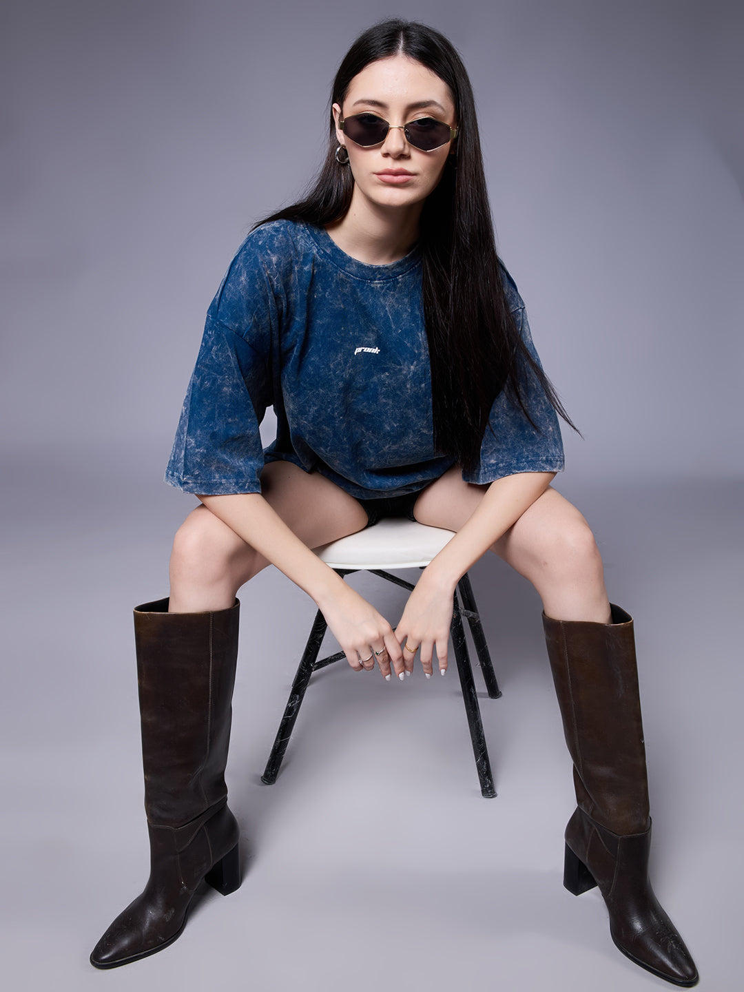 Women Retro Washed Oversized T-Shirt