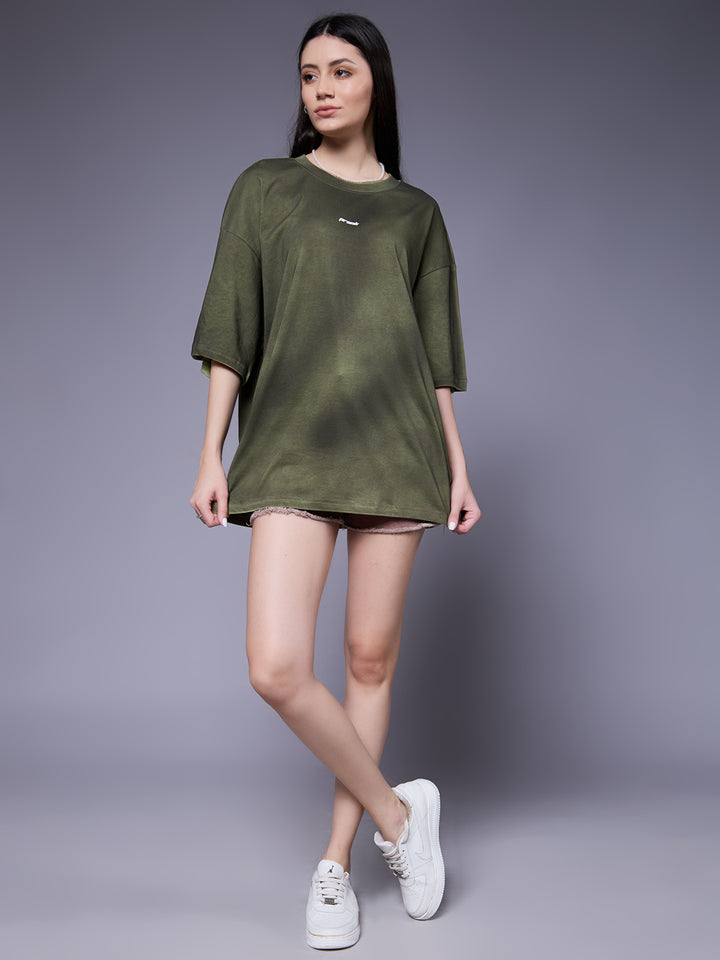Women Retro Washed Oversized T-Shirt