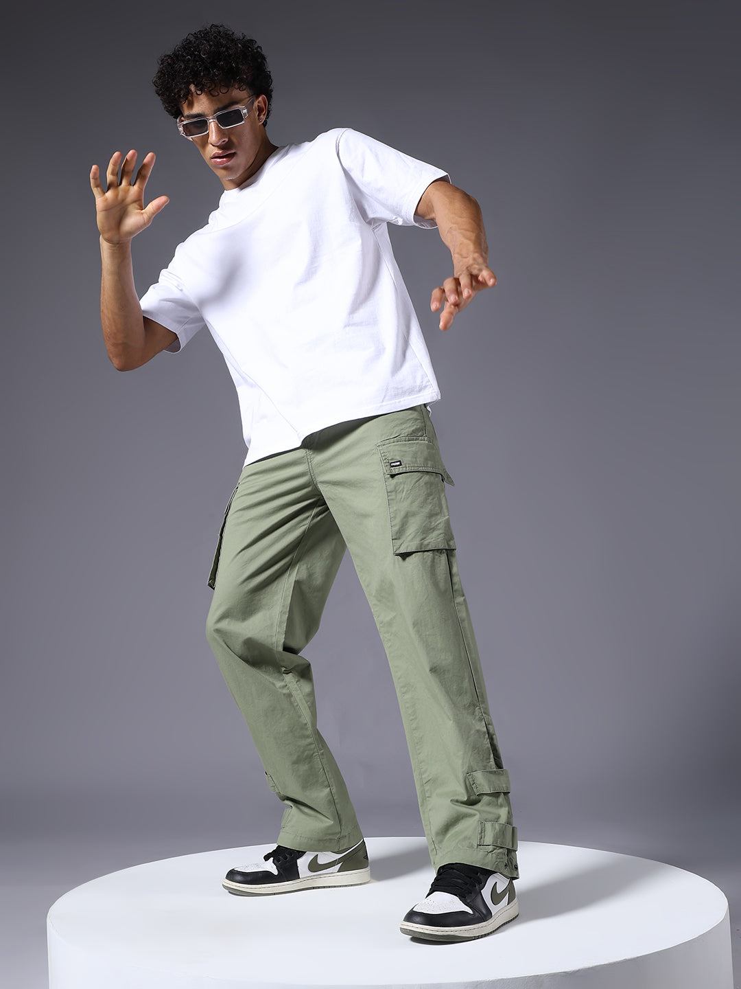 Men Utility Cargo - Mint Green