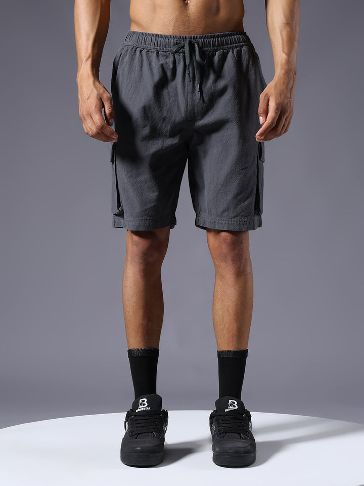 Men Utility Shorts - Dark Grey
