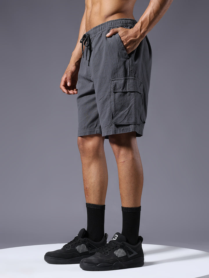 Men Utility Shorts - Dark Grey