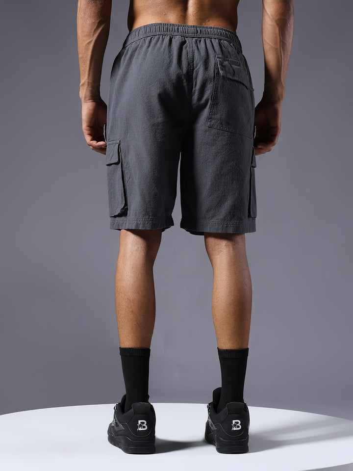 Men Utility Shorts - Dark Grey