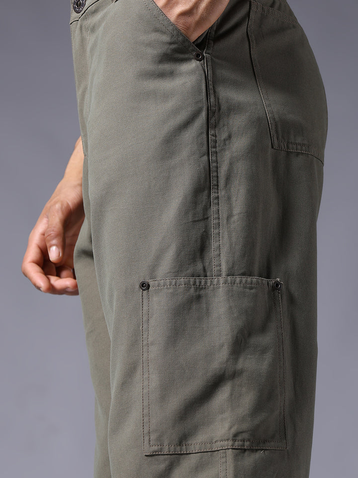 Men Carpenter Pants - Olive Green