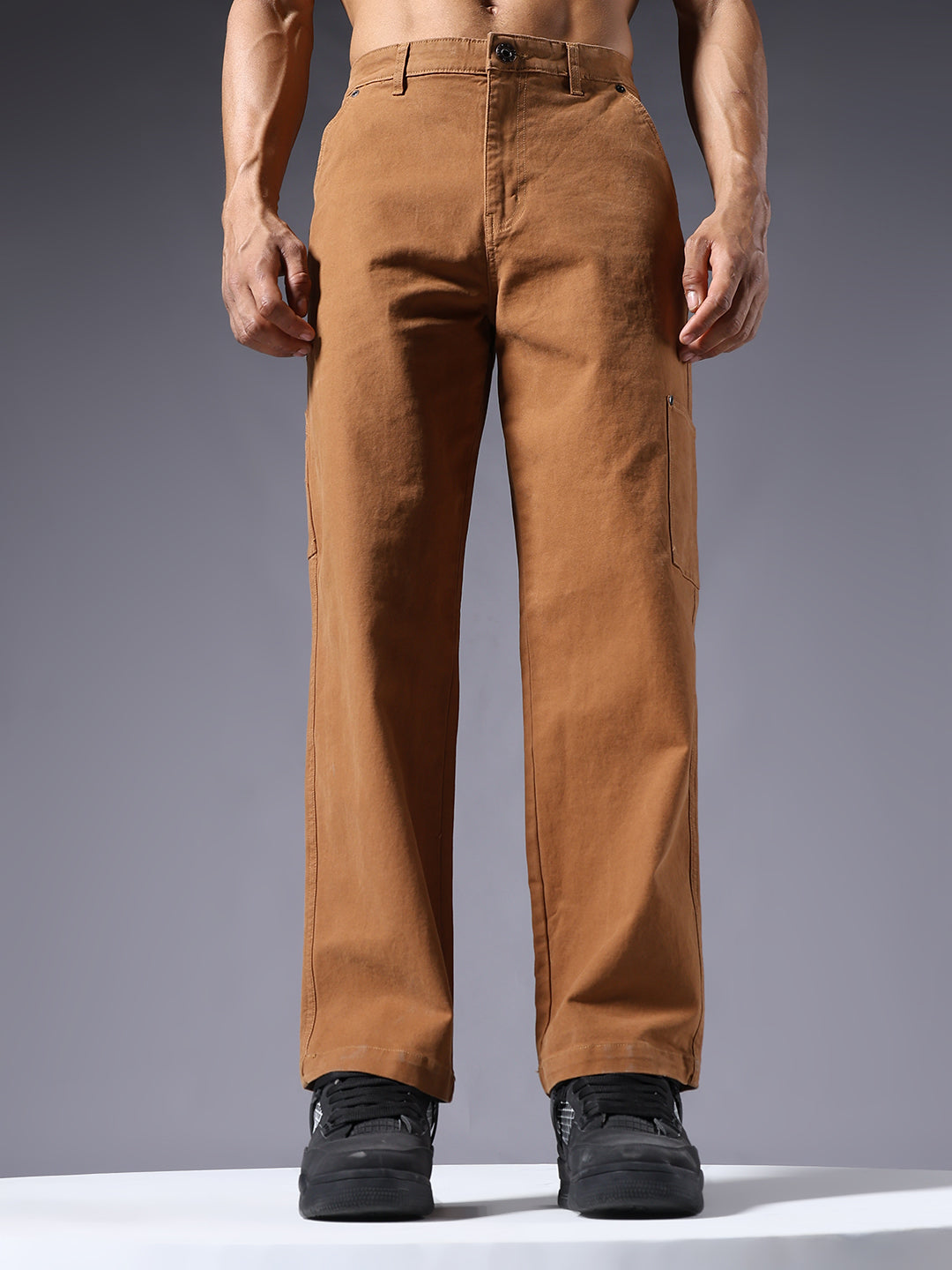 Men Carpenter Pants - Brown