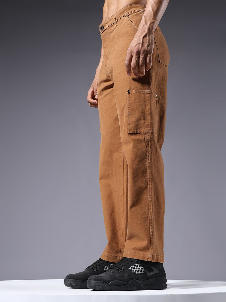Men Carpenter Pants - Brown