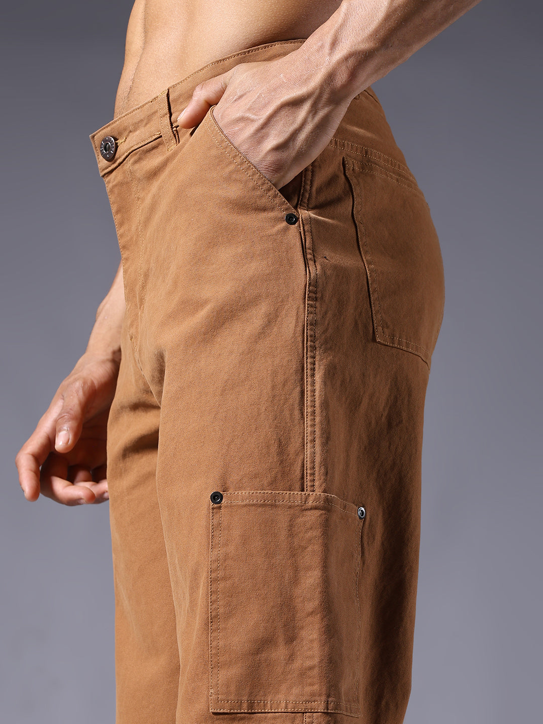 Men Carpenter Pants - Brown