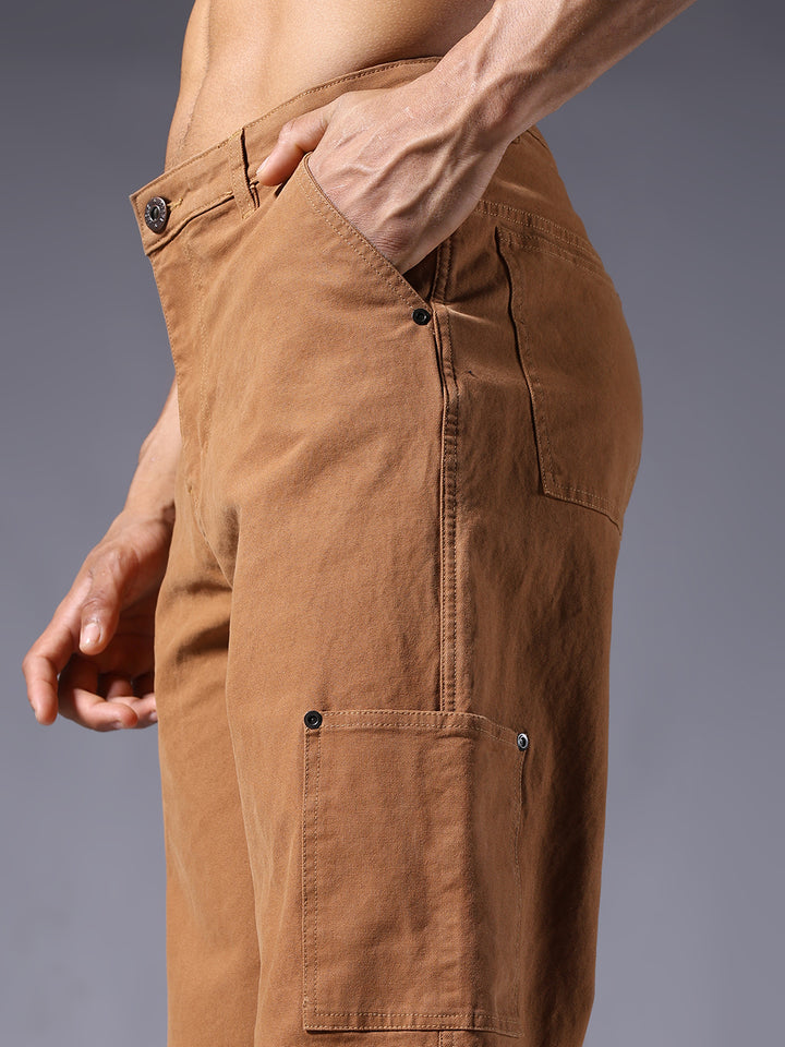 Men Carpenter Pants - Brown