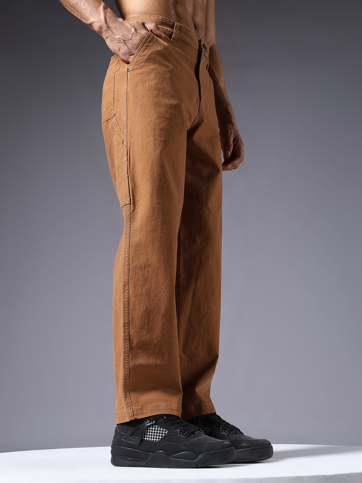 Men Carpenter Pants - Brown