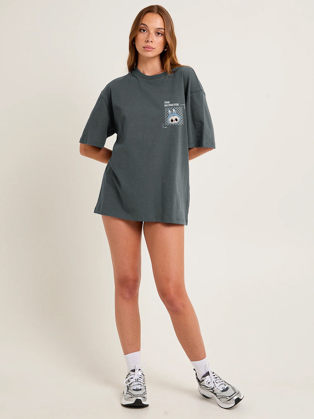 Urban Beast Women Printed Oversized T-Shirt