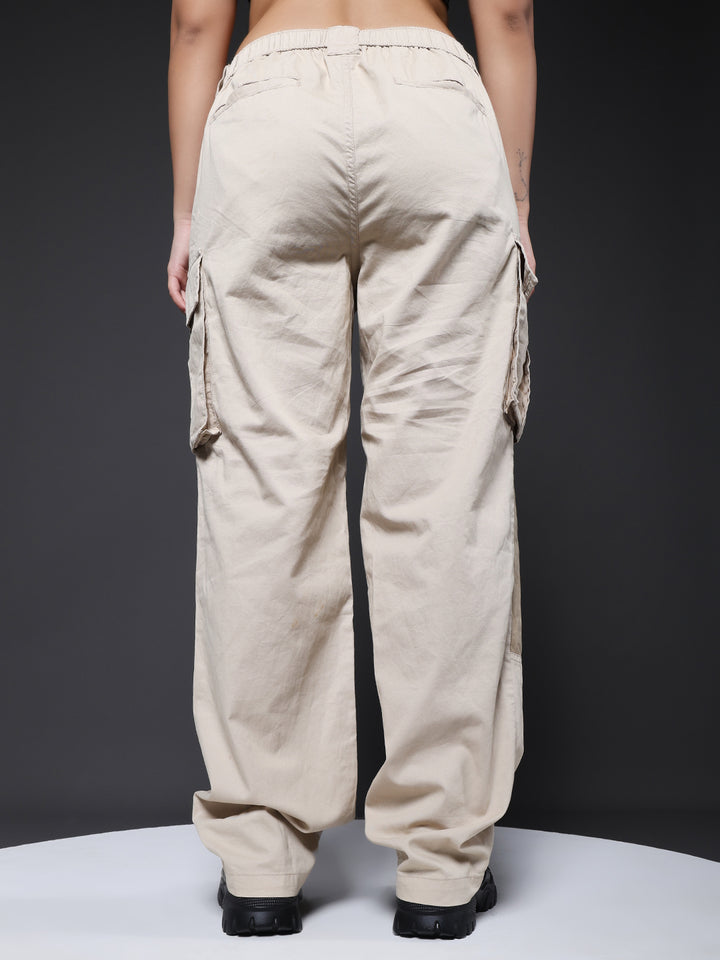 Women Utility Cargo - Beige