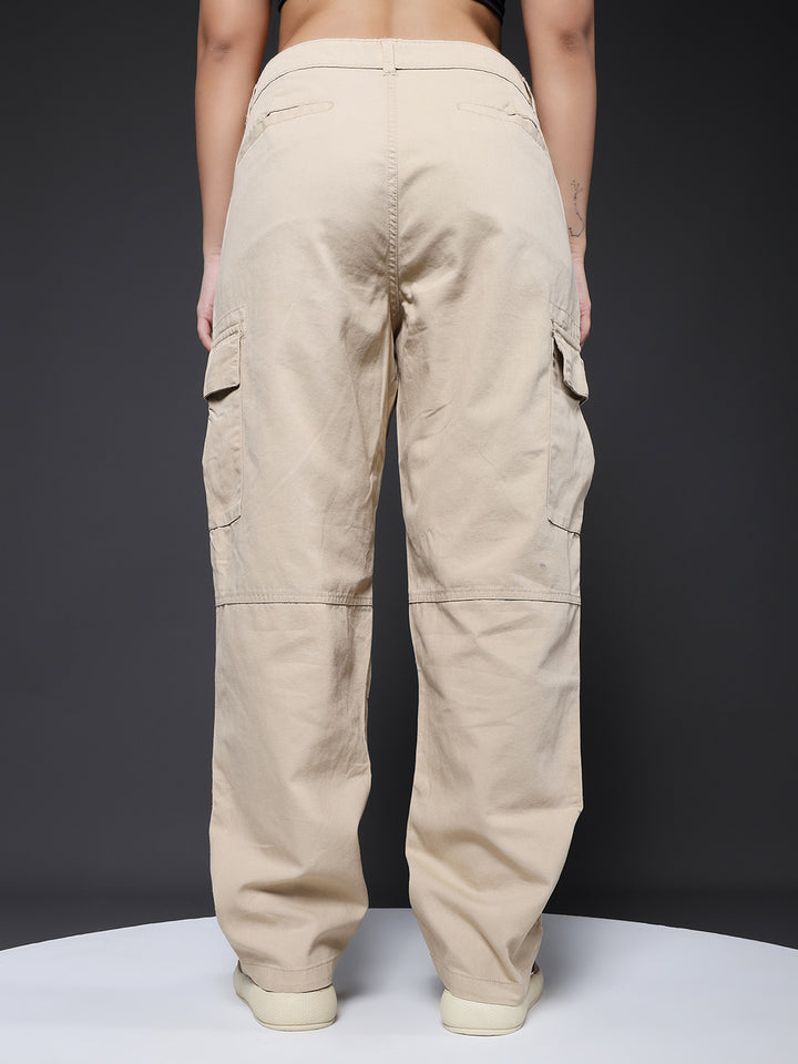 Women Utility Cargo - Beige