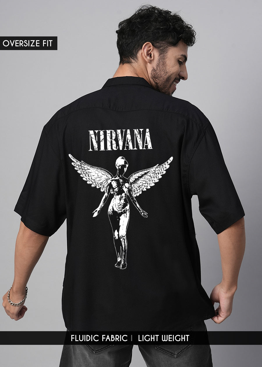 Utero Nirvana Mens Fluidic Oversized Shirt | Men's Oversized Shirt