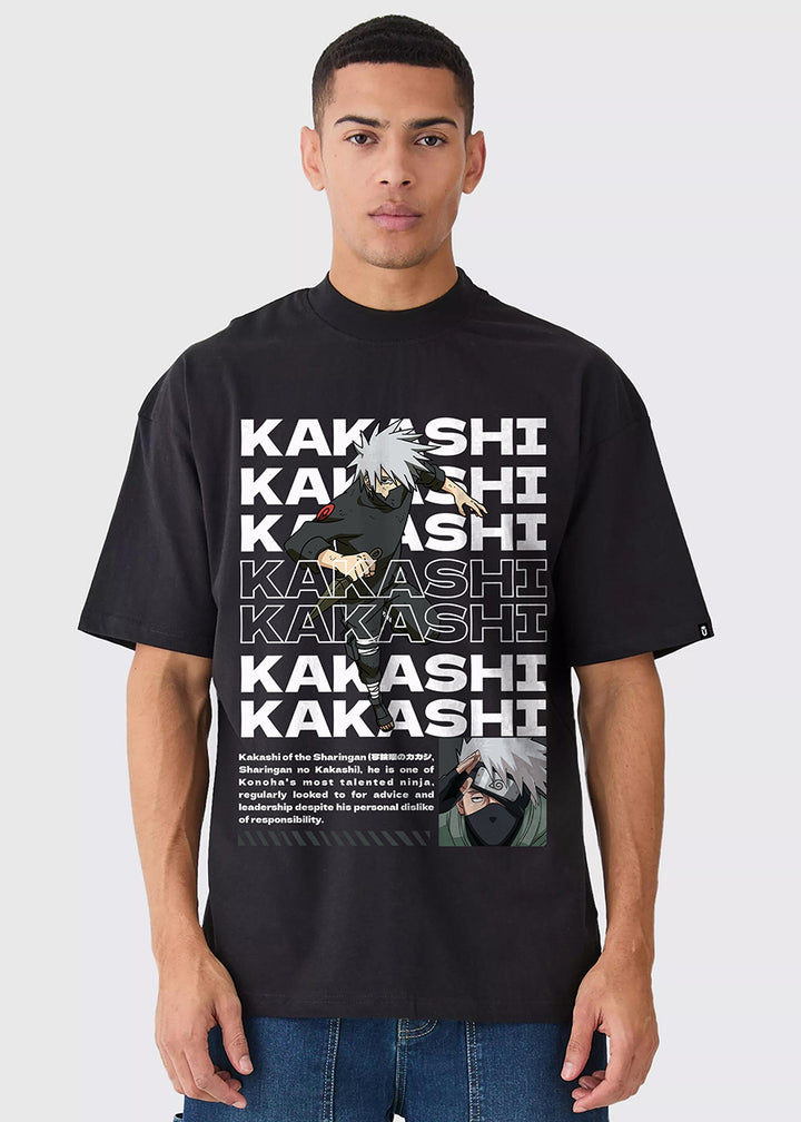 Kakashi Men Oversized Printed T-Shirt