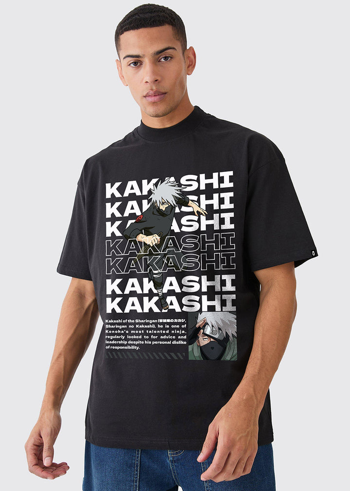 Kakashi Men Oversized Printed T-Shirt