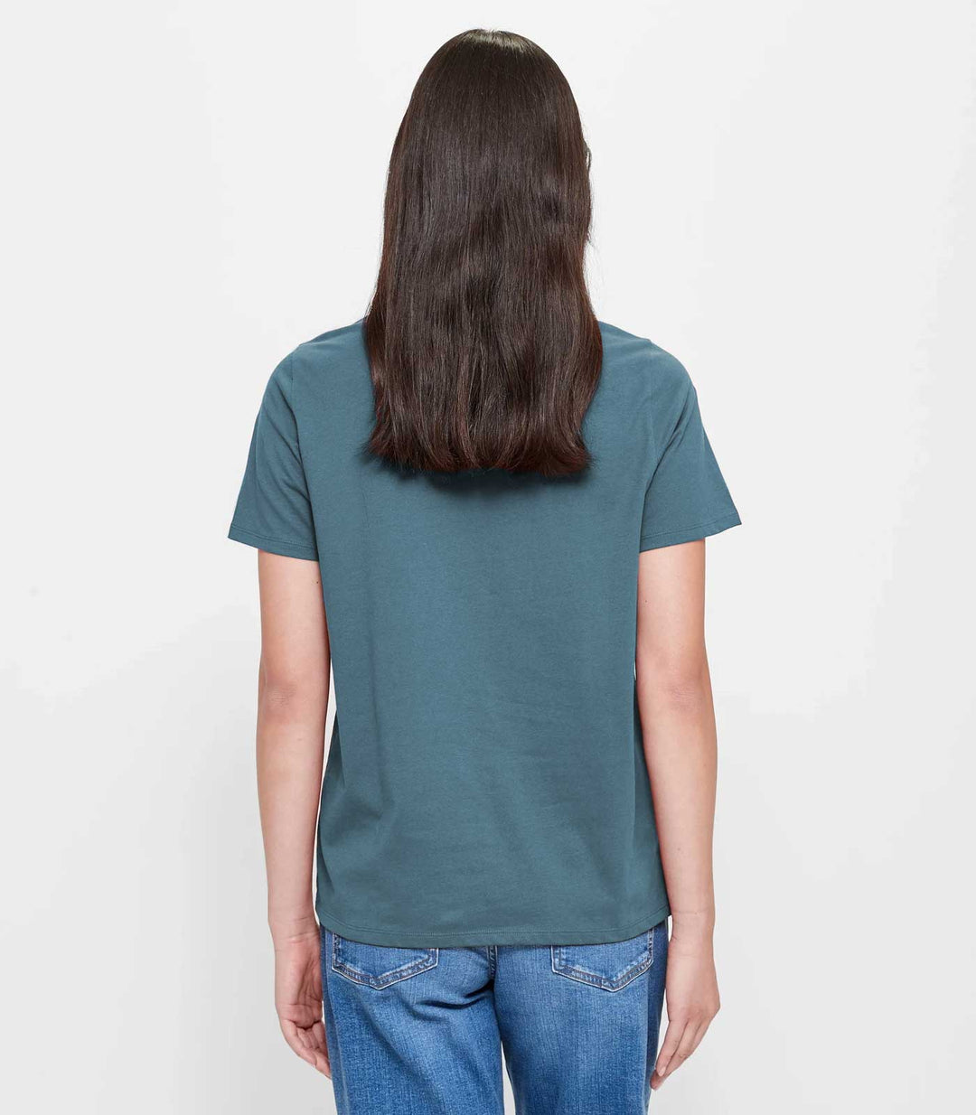 Women Solid Half Sleeve T-Shirt - Teal Blue