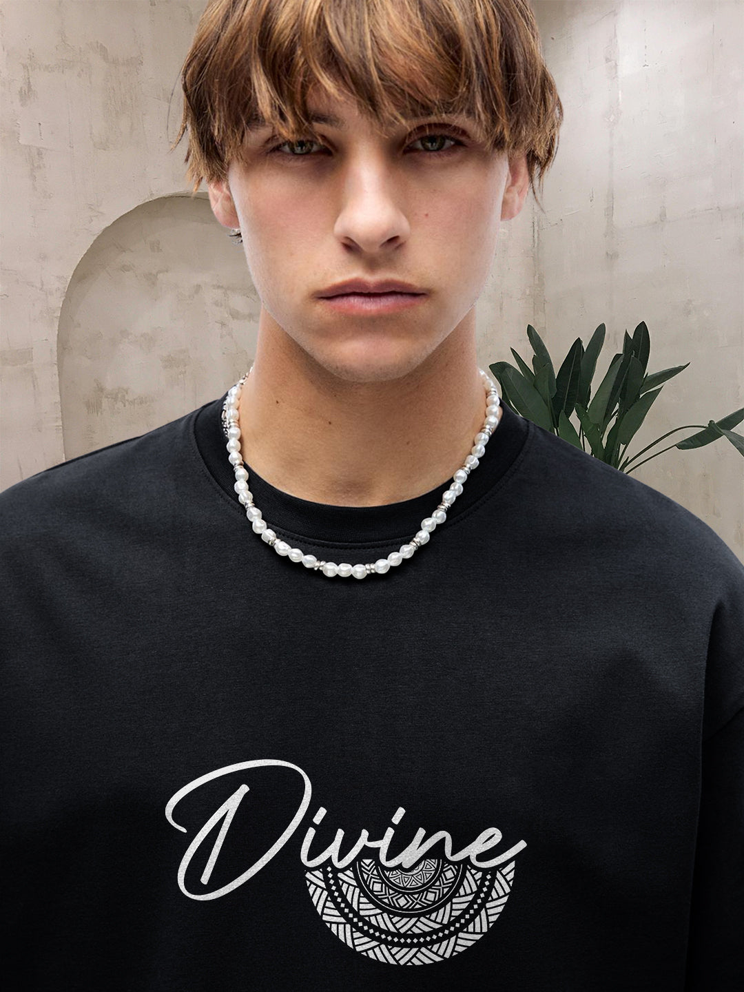 Divine Men Printed Oversized T-Shirt