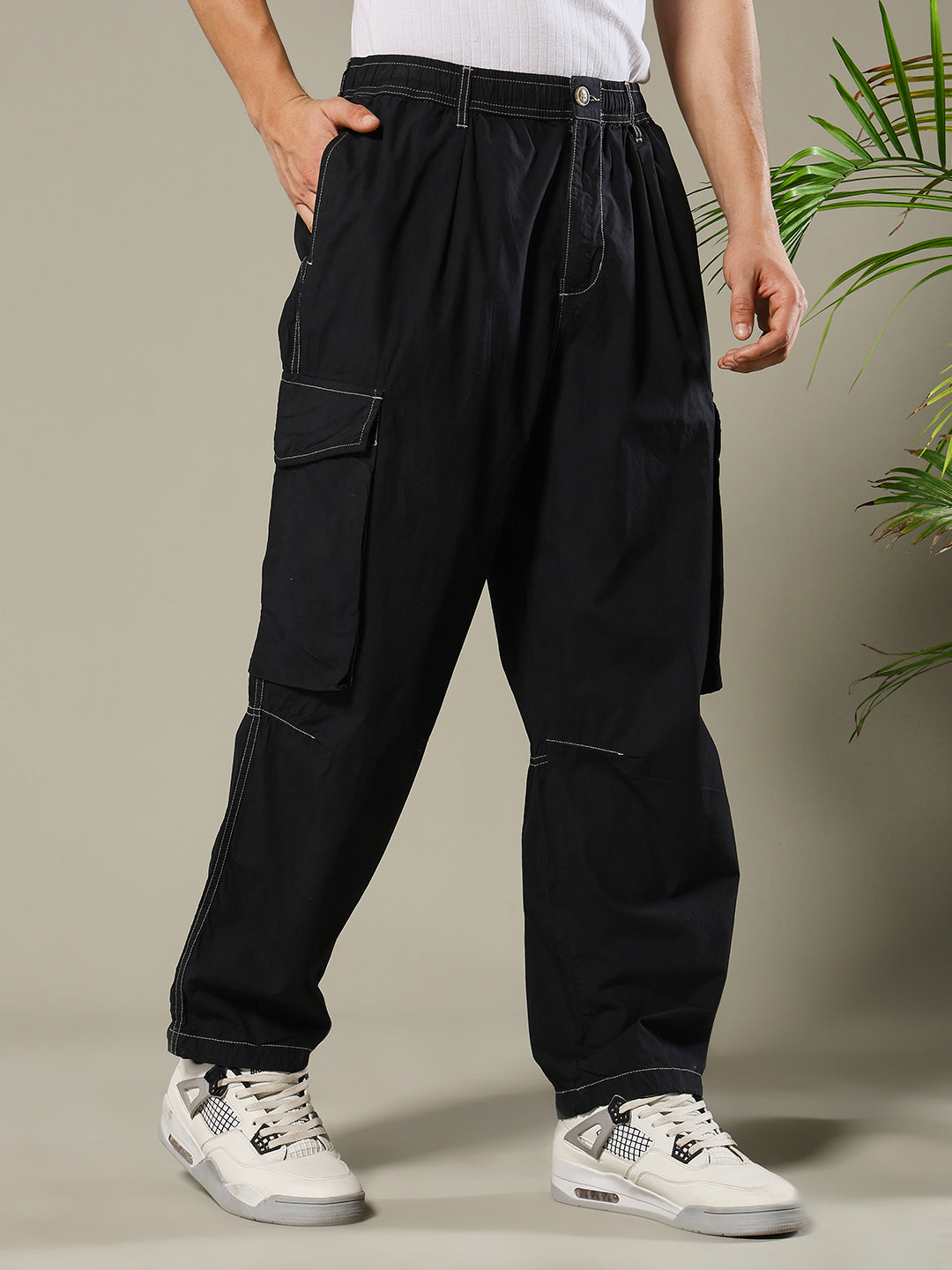 Parachute Pants For Men - Black